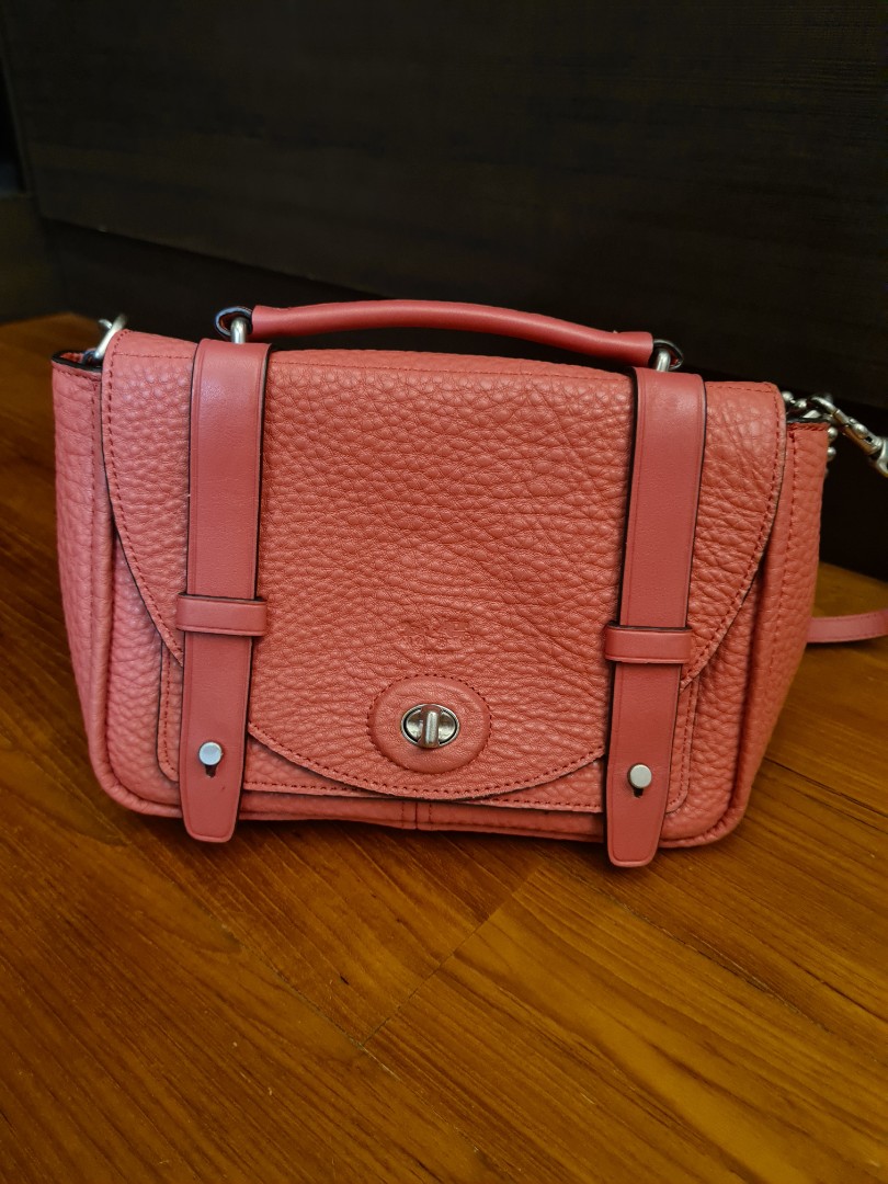 Coach Leather Cross Body Bag in Pink, Women's Fashion, Bags ...