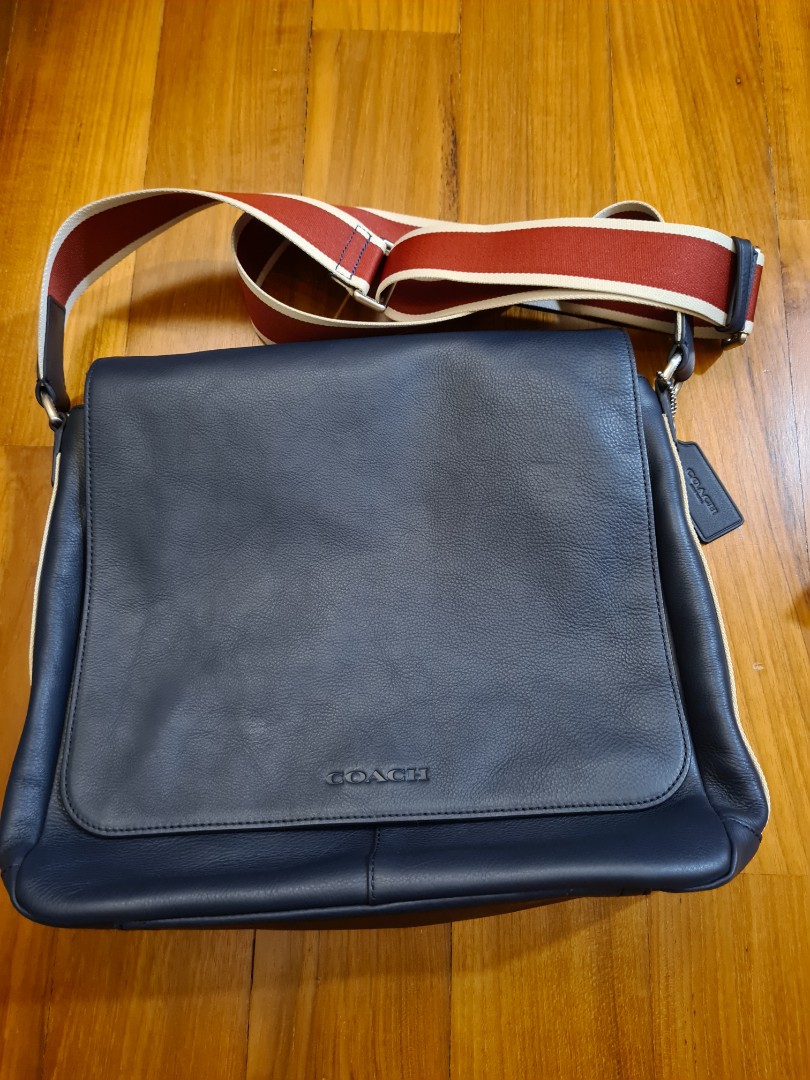 Coach Men Midnight Blue Messenger Bag, Men's Fashion, Bags, Sling Bags