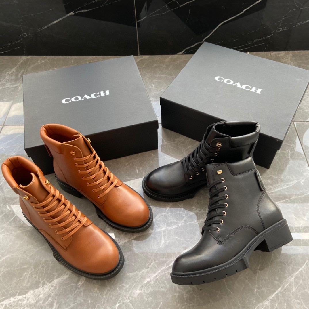 Coach combat boots womens hot sale