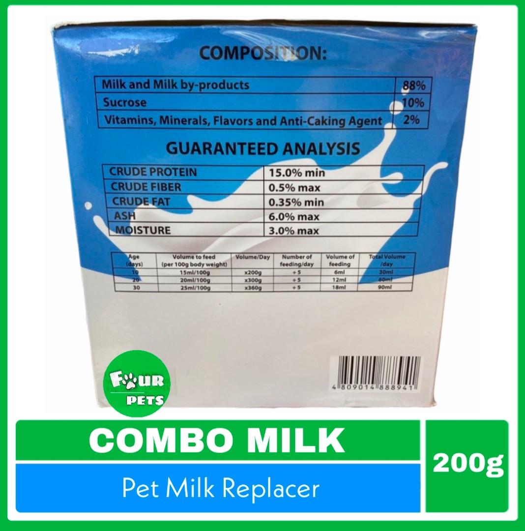 COMBO MILK PUPPY MILK REPLACER 200g, Pet Supplies, Pet Food on Carousell