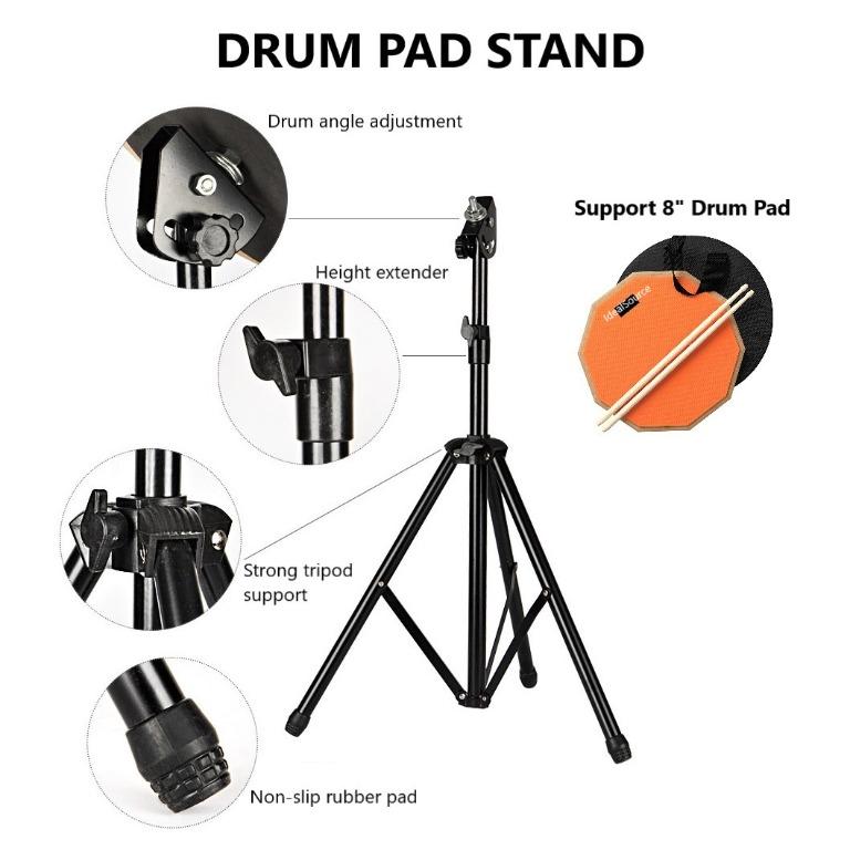 Drum Pad Stand Snare Drum Stand Adjustment Floor Drum Stand Drum Holder for Jazz Snare Dumb Drum