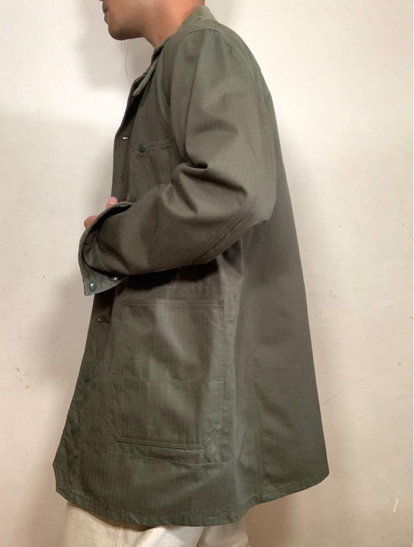 Engineered garments herringbone twill long logger jacket, 男裝