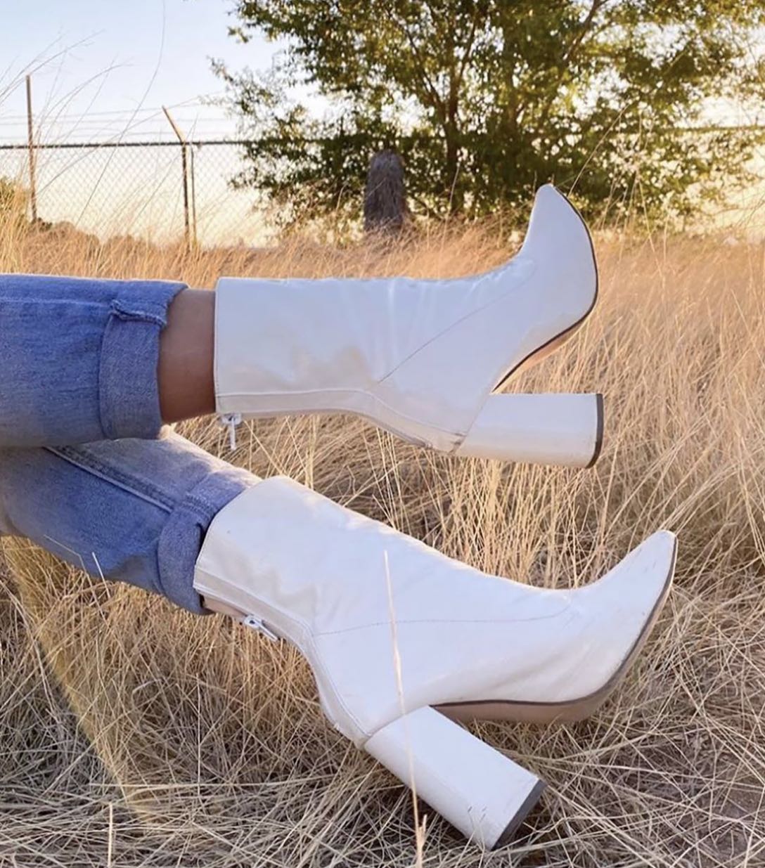 Fashion nova white booties sale