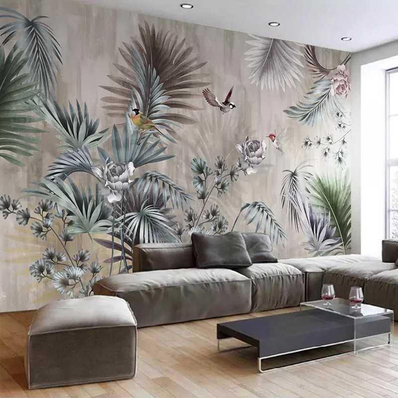 Flowers Birds Nordic Wallpaper Furniture Home Living Home Decor Wall Decor On Carousell