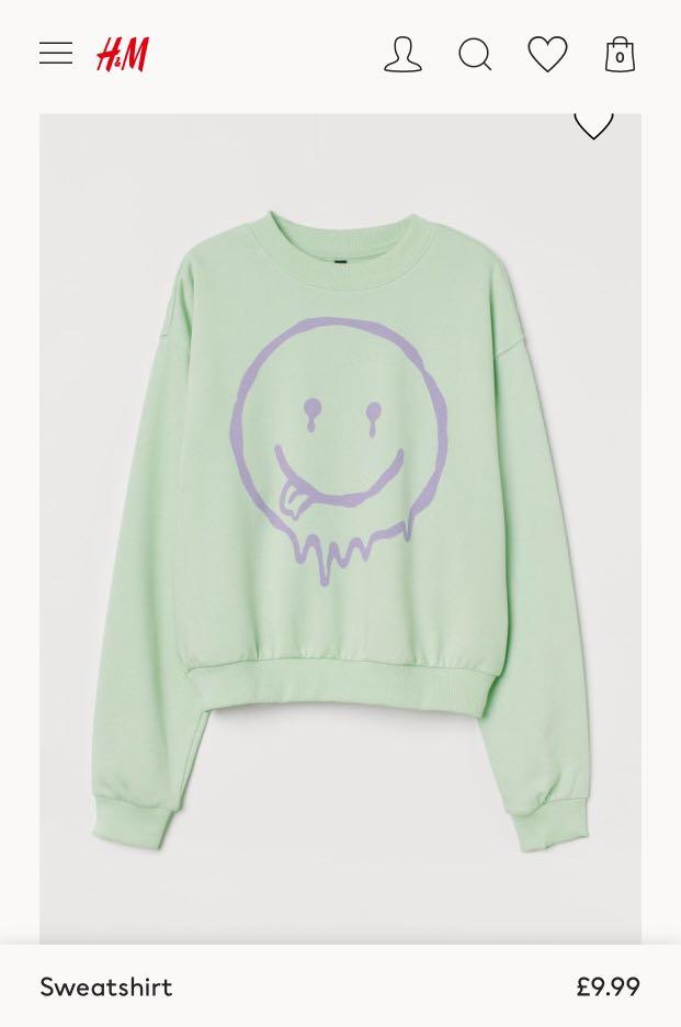 H&m happy sweatshirt outlet