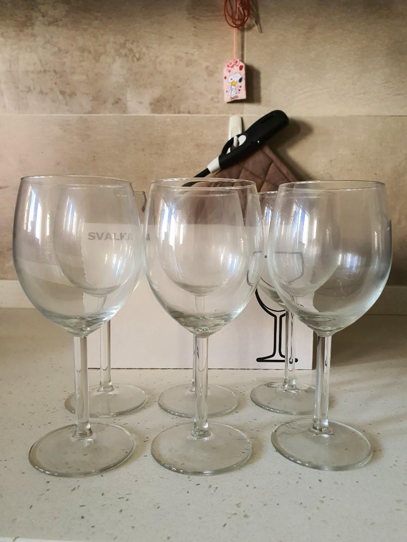 Ikea Svalka Clear Wine Glass 44cl 6pcs Furniture And Home Living Kitchenware And Tableware 8567