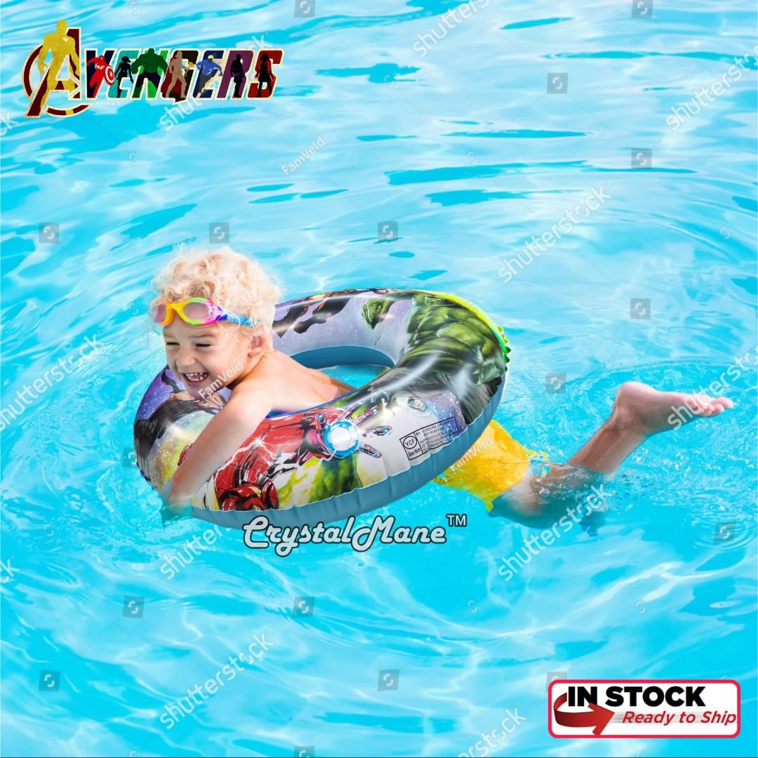 Inflatable MARVEL Avengers Design Float Swim Ring Kids Size