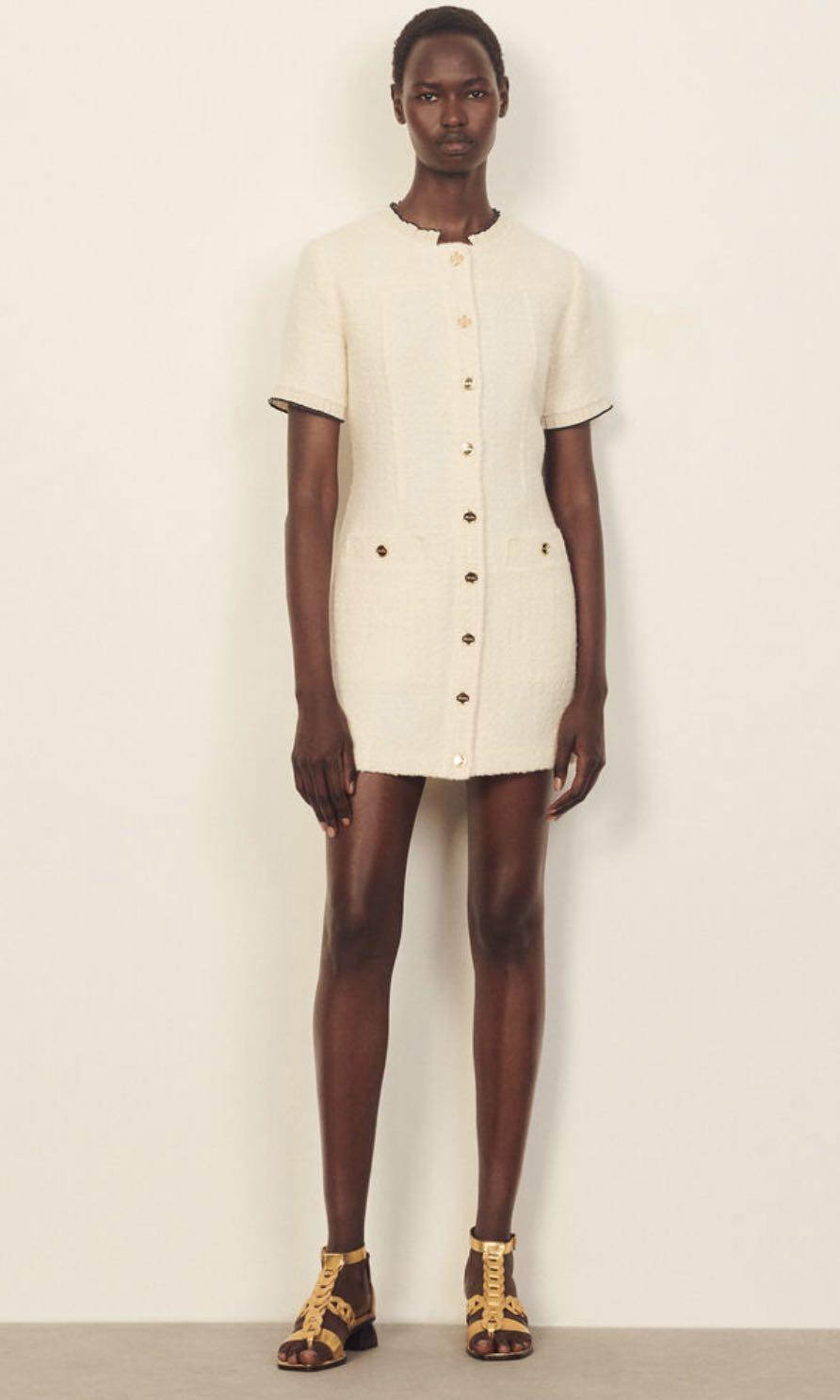 Molly tweed mini dress top