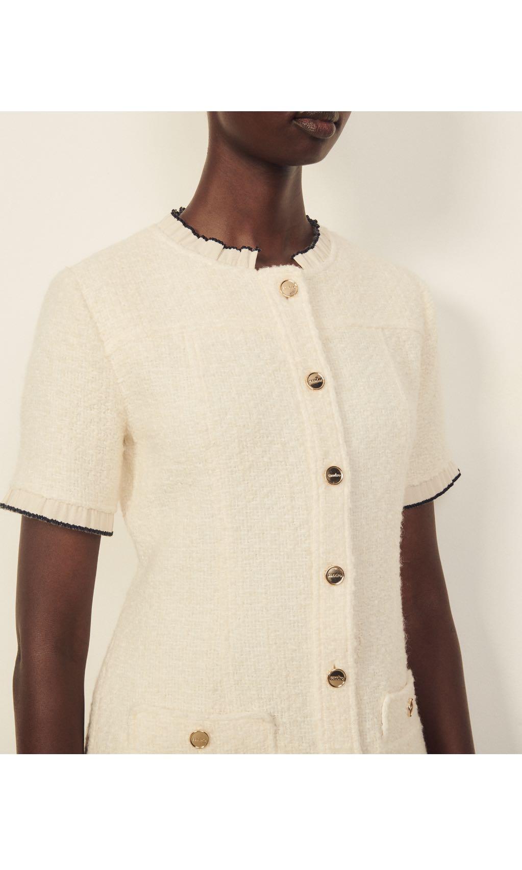 sandro cream dress