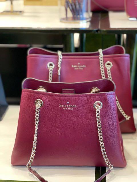 Kate Spade Jordyn Medium Chain Handbag Tote in Blackberry Preserve, Luxury,  Bags & Wallets on Carousell