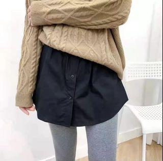 Korean Stylish Fake Skirt Extender Curved Cut  Waistband Modest Muslimah Look