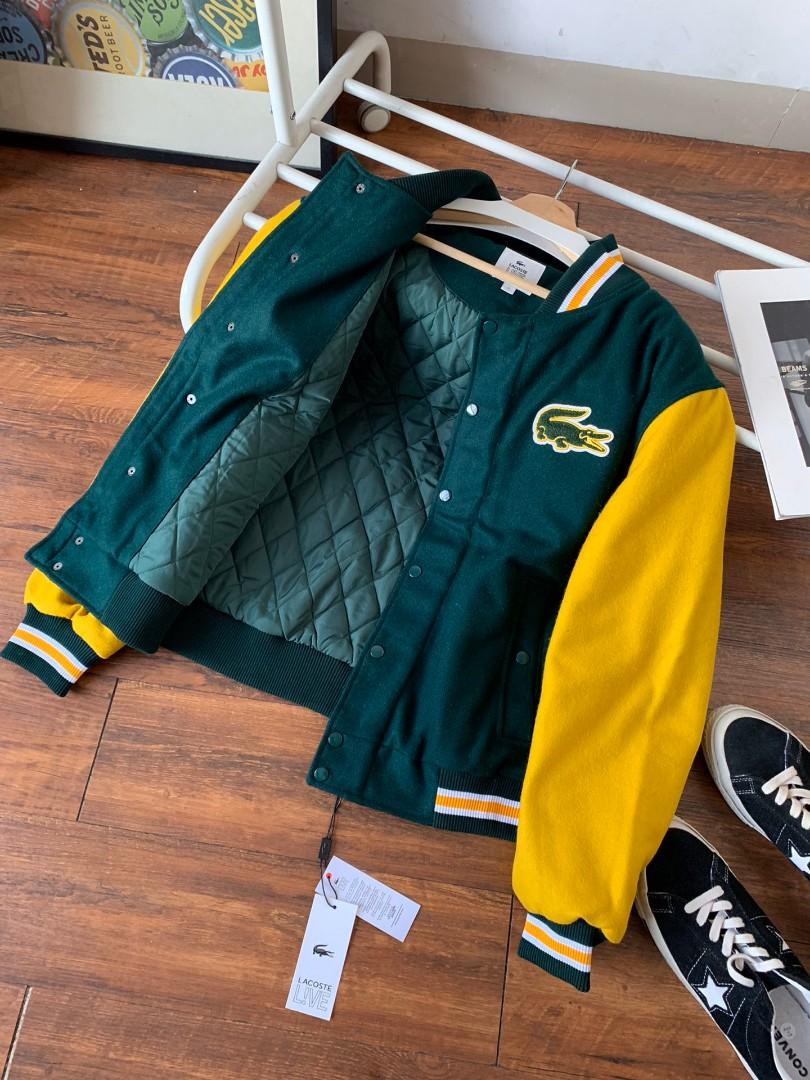 L A C O S T E varsity jacket, Men's Fashion, Coats, Jackets and Outerwear  on Carousell