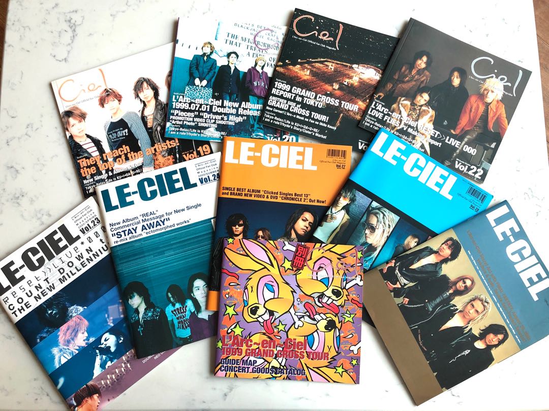 罕)L'arc早期fc magazine LE-CIEL 10本, 興趣及遊戲, 收藏品及紀念品