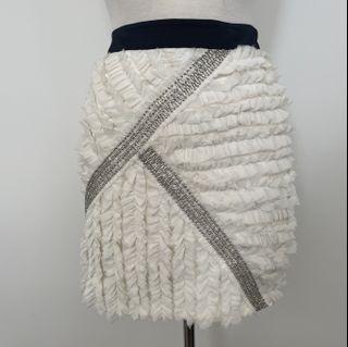 LIPSY LONDON Ruffle Skirt - Vanilla - 10 - BNWT