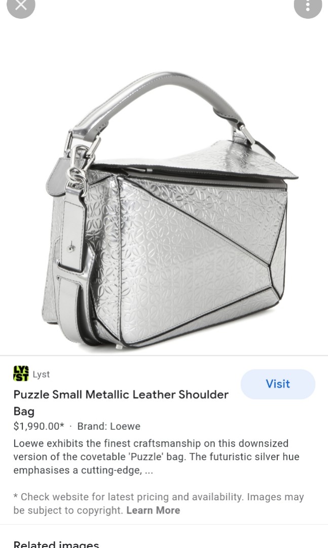 Loewe silver puzzle bag deals