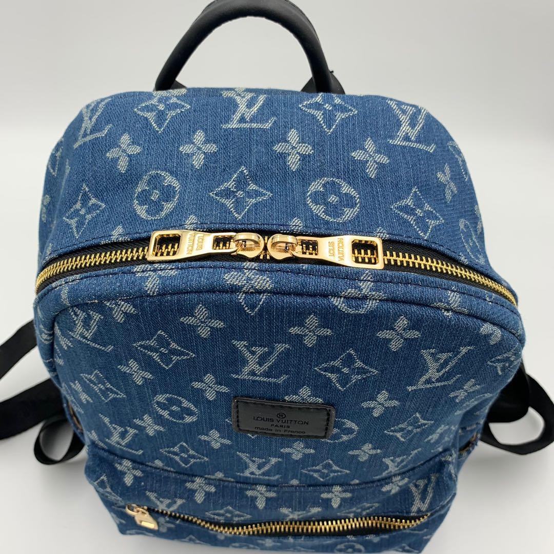 Backpack Louis Vuitton Blue in Denim - Jeans - 26119350
