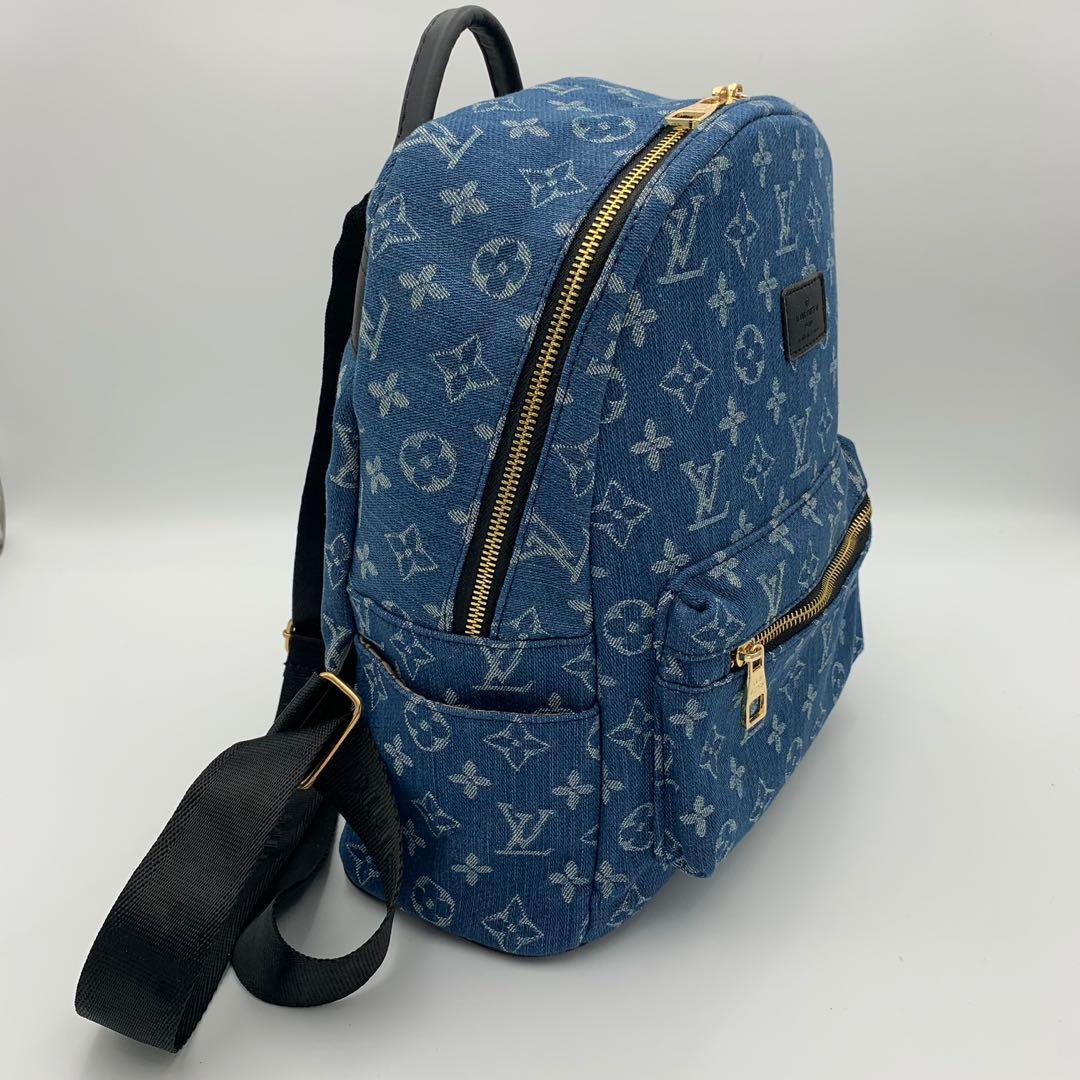 Backpack Louis Vuitton Blue in Denim - Jeans - 26119350