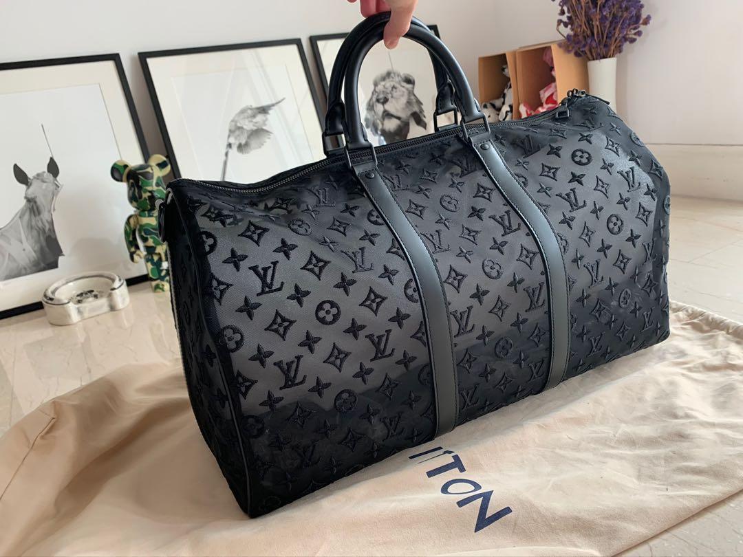 Louis Vuitton Keepall Bandouliere 50 Duffle Bag in Other leather Blue,  Luxury, Bags & Wallets on Carousell