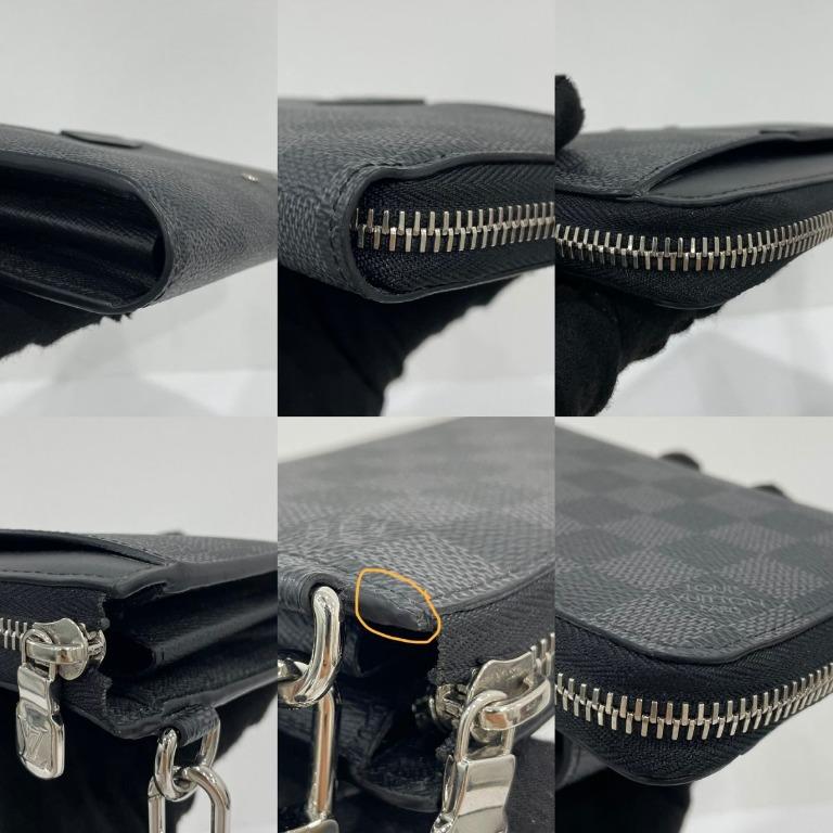 Shop Louis Vuitton DAMIER GRAPHITE Zippy dragonne (N60379) by MUTIARA