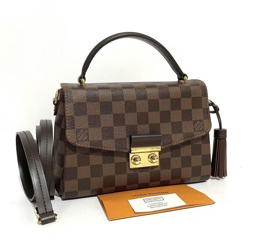 LV croisette damier ebene, Barang Mewah, Tas \u0026 Dompet di Carousell