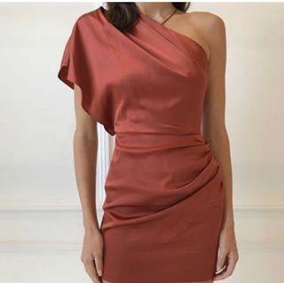 MANNING CARTELL MIAMI HEAT DRESS IN BURNT ORANGE