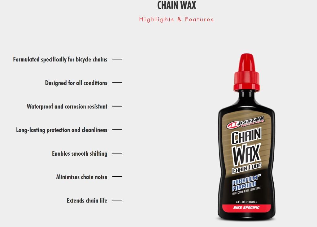 Maxima Chain Wax Parafilm Lube - 4oz