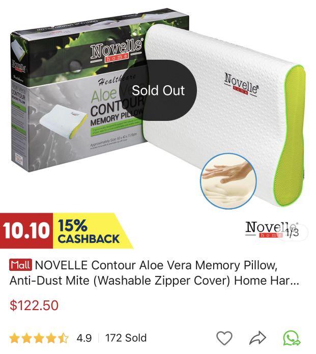 Novelle aloe vera contour cheap memory pillow