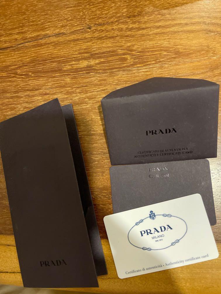 Prada gift card and envelopes, Luxury, Accessories on Carousell