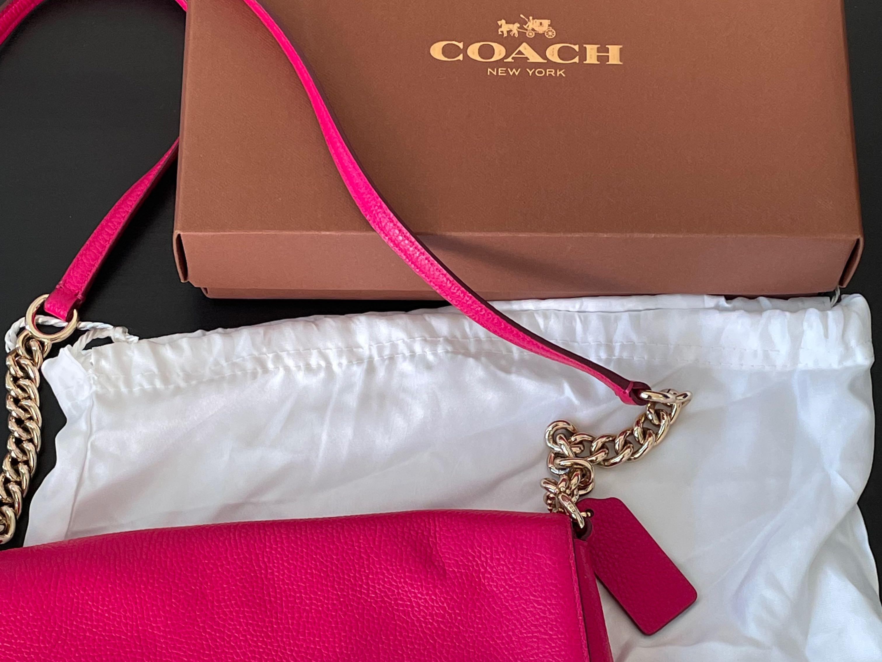 Hot pink store coach crossbody purse
