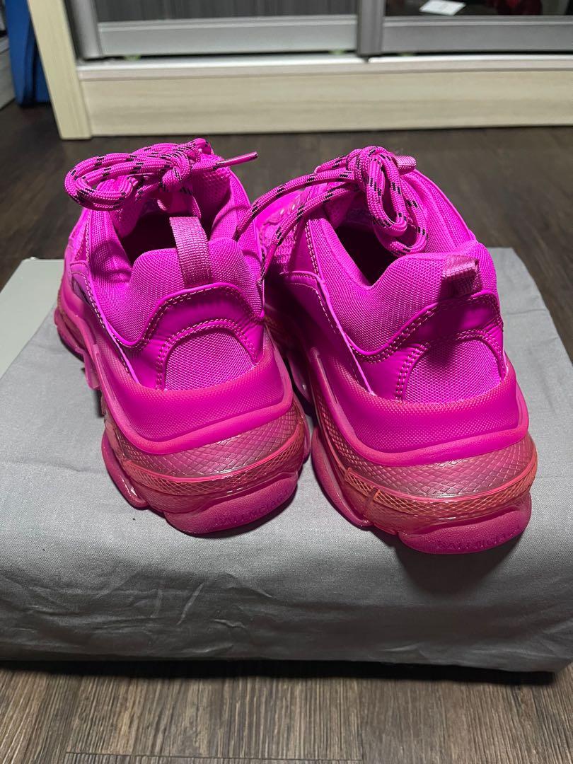 Reduced Price BALENCIAGA TRIPLE S PINK CLEAR SOLE Rare Pink Nego