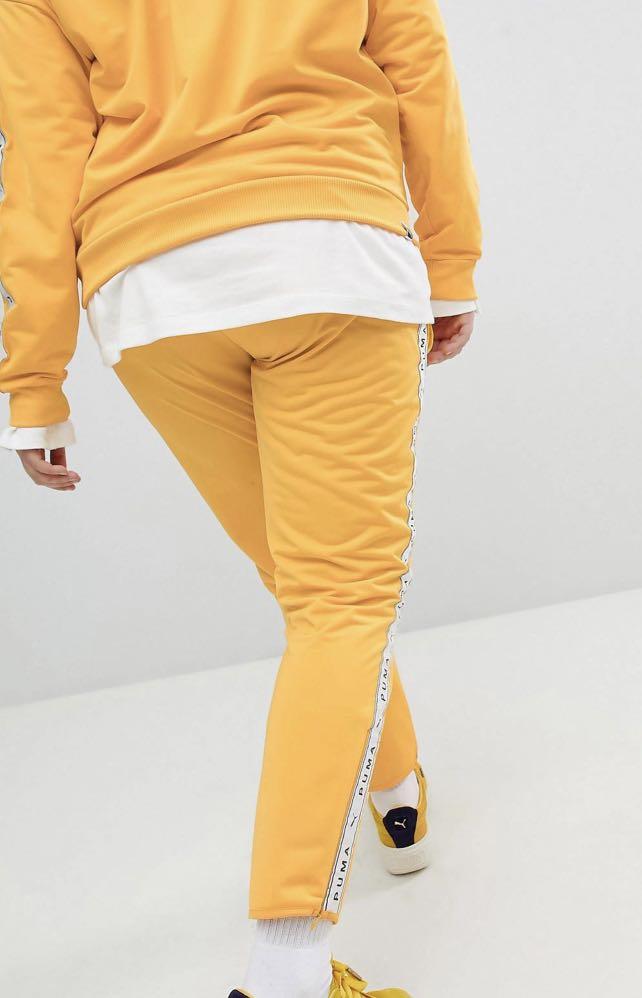 PUMA Taped Side Stripe Track Pants Women s Fashion Activewear on
