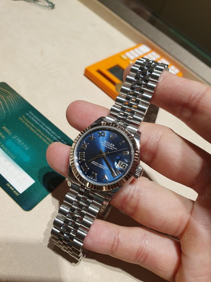 rolex datejust 31 blue