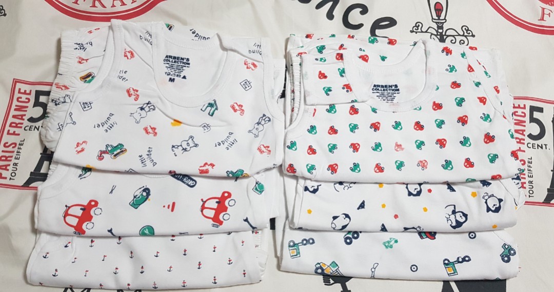 Arbens Sando and Short Terno 100%Cotton, Babies & Kids, Babies & Kids ...