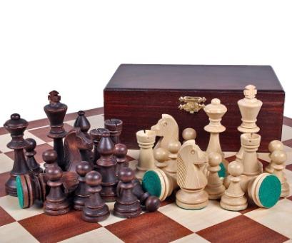 Staunton No. 6 Chessmen (Category: Board Games & Puzzles) located in Marikina City. Submitted by skowshop (Listing ID 1117595431, Image 1). Description: These No 6 chess pieces have been offered with wooden box as a set. With a 98mm King this set is ideal for our No 6 or No 5+ chess boards. The chessmen have been made from hornbeam wood and they have a slightly rustic finish off. Carefully crafted, weighted and equipped with felt pads on the bott