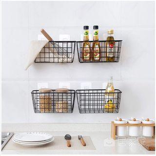 Traceless paste steel with paint bathroom/kitchen shelf/ hold up to 5kg
