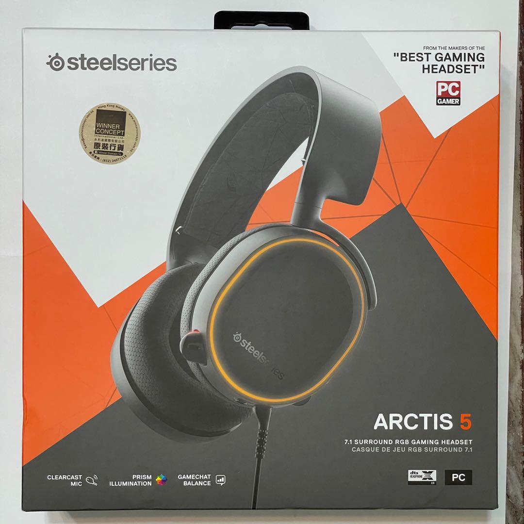 SteelSeries Arctis 5 2019 Edition 7.1 環迴音效RGB 電競耳機黑色