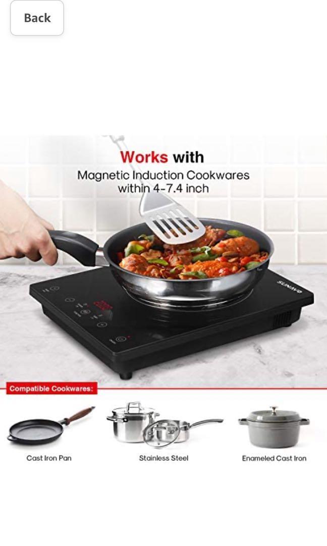 SUNAVO Portable Induction Hob, 2000W Sensor Touch Induction Cooker with