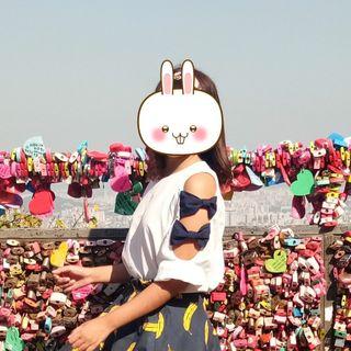 Trendy Korean Top with Ribbon Tie Sleeves