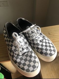 Vans checkerboard grey hot sale
