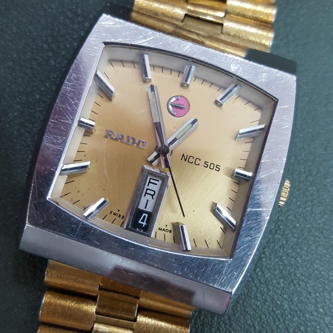 Vintage Gold Plated Rado Digital Timex Watch Men s Fashion