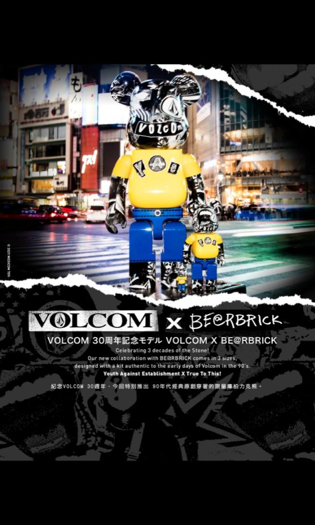 現貨即走>BE@RBRICK VOLCOM 100% + 400%, 興趣及遊戲, 玩具& 遊戲類