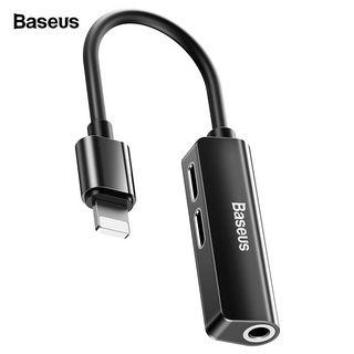 [with Freebie] Baseus AUX Audio Adapter for Lightning to 3.5mm Jack Earphone Charging Splitter for iPhone 11 Pro XS Max Xr X 8 7 OTG Converter