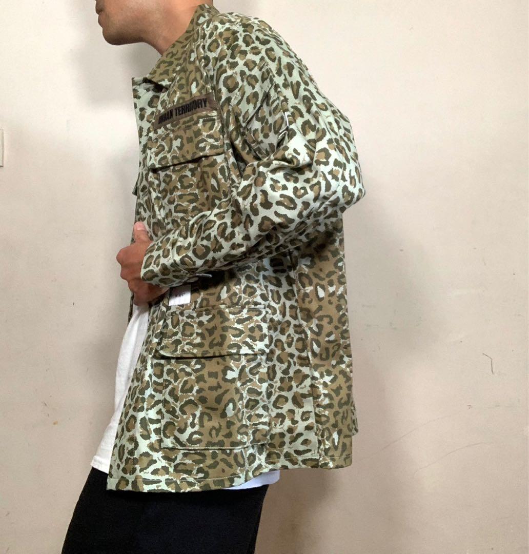Wtaps Jungle 01 shirt leopard camo olive drab cotton twill