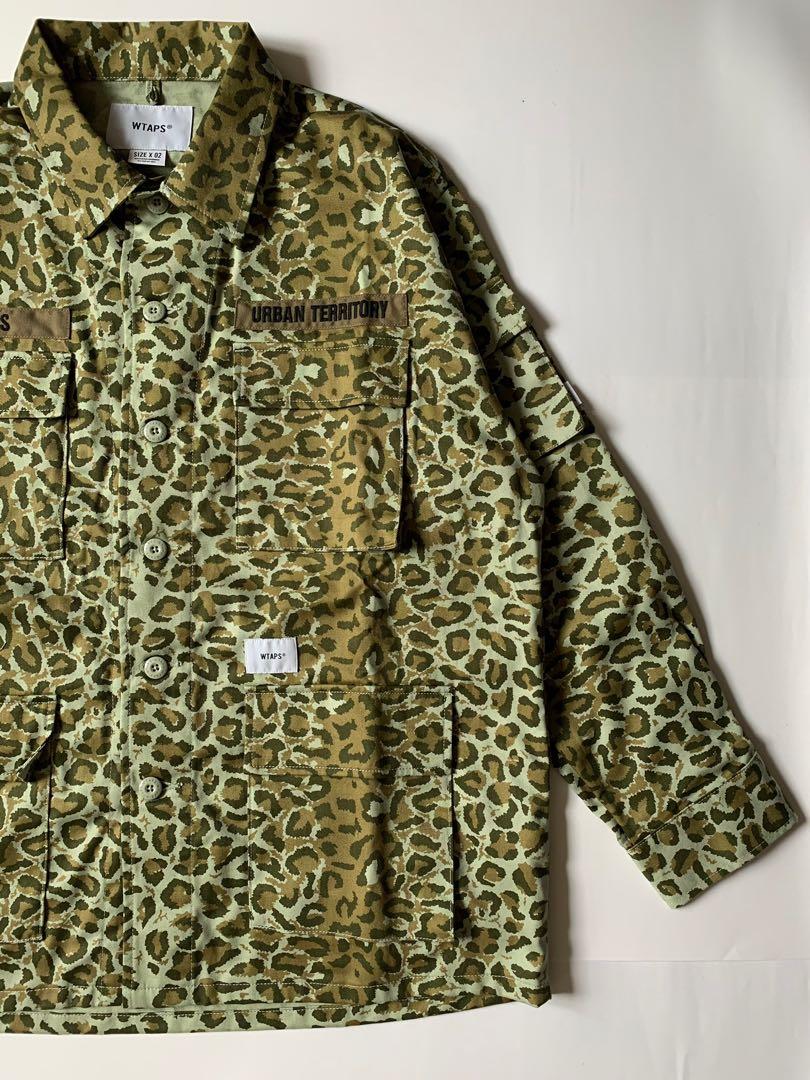 Wtaps Jungle 01 shirt leopard camo olive drab cotton twill
