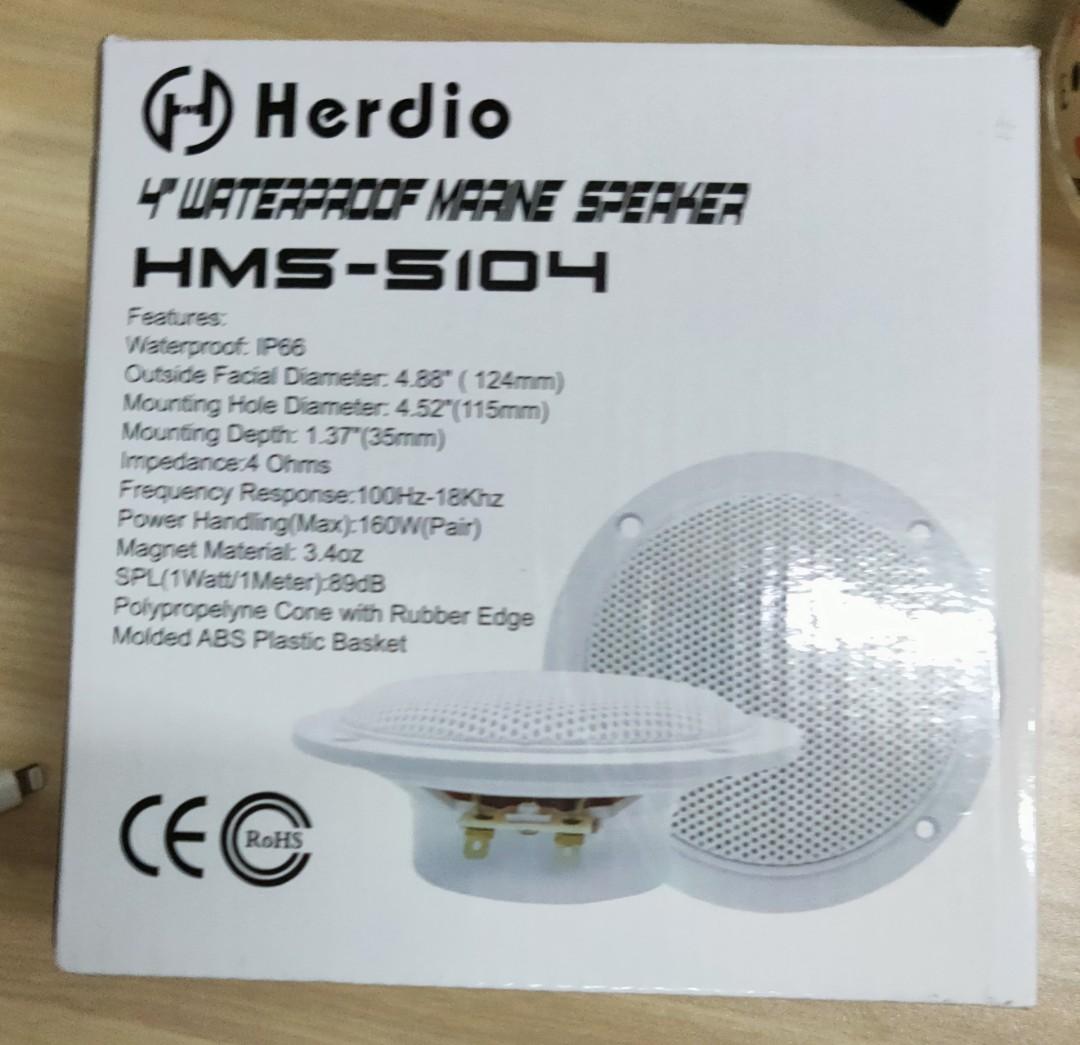 4 Inches Herdio Waterproof Marine Ceiling Speakers with 160 Watts