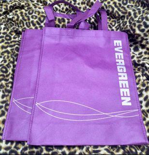 全新未使用 嘉義長榮文苑酒店 EVERGREEN 購物袋 環保購物袋 紫 purple 紫色