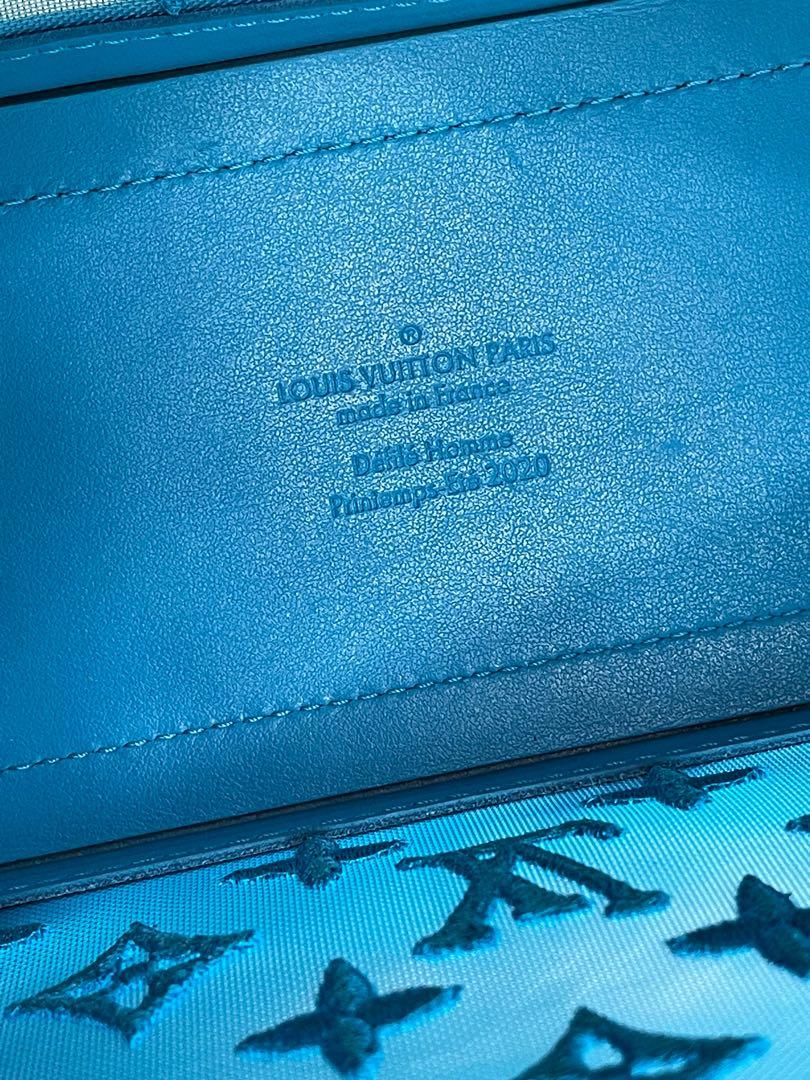 Authentic Louis Vuitton Soft Trunk Monogram Mesh Turquoise Limited