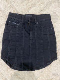 Black jean skirt