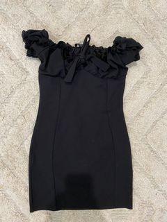 Black milkmaid dress