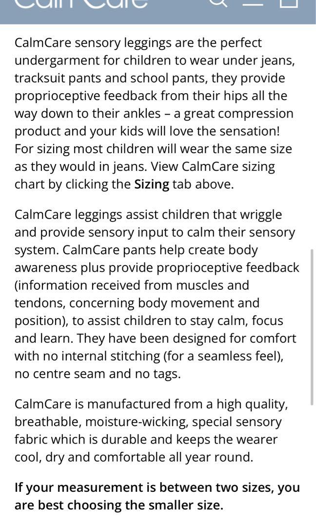 CalmCare Sensory Leggings | Girls